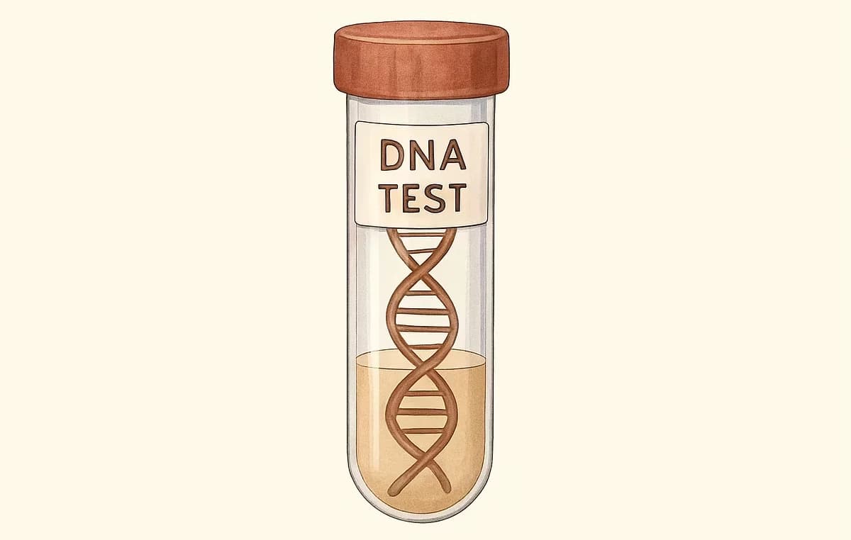 Ilustração do teste genético capilar